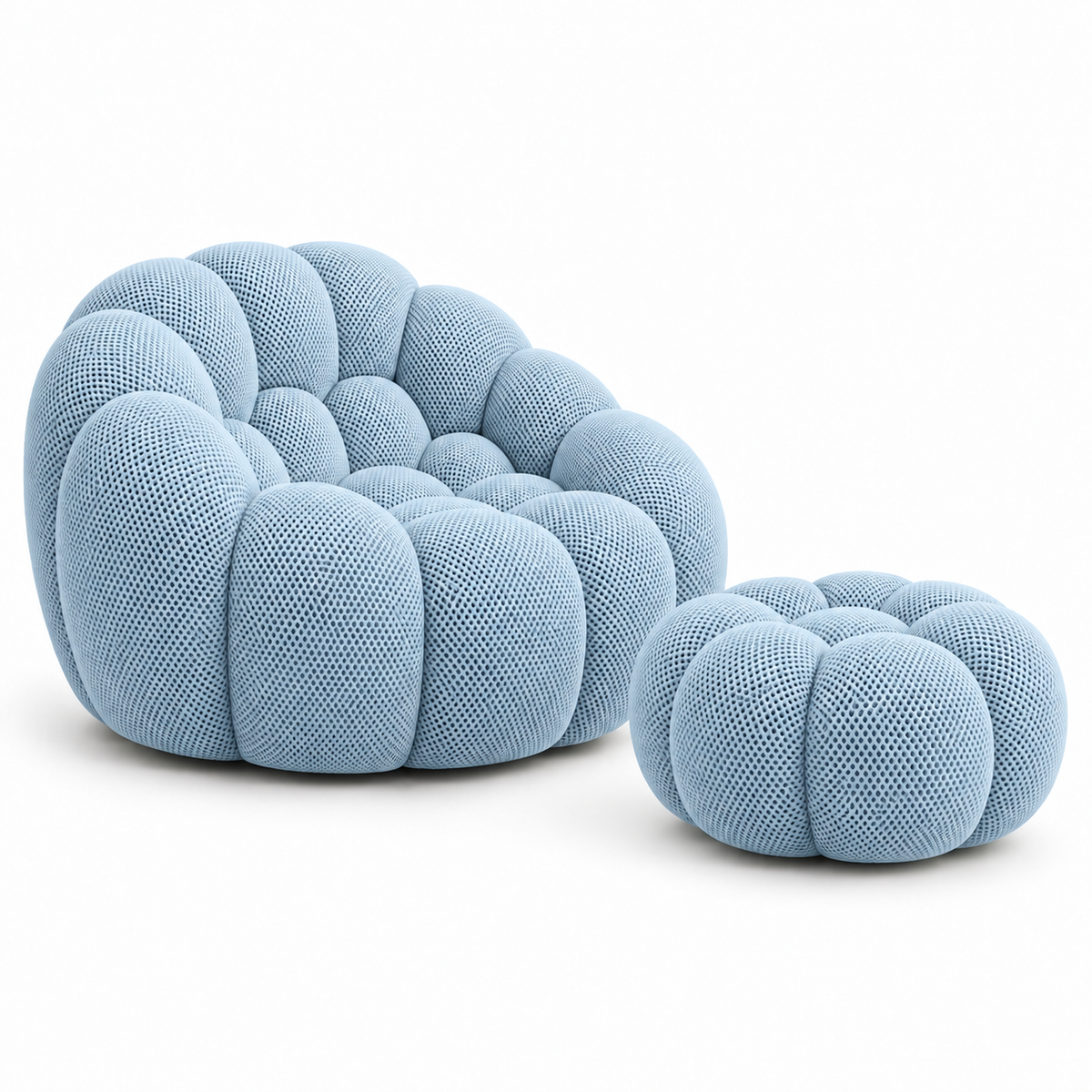 Fauteuil Bleu Clair Compressé | Bolo