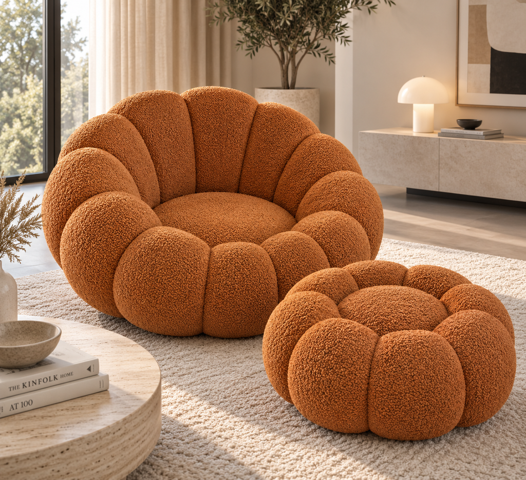 Fauteuil avec Pouf Compressé | Pufa