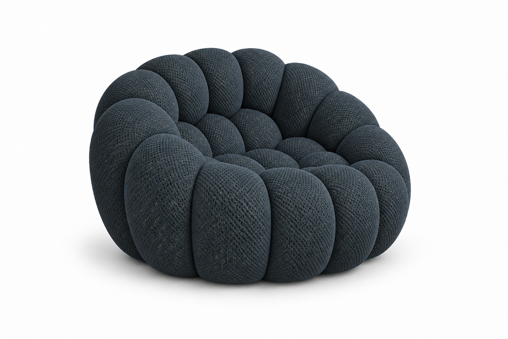 Fauteuil Bleu Foncé Compressé | Bolo