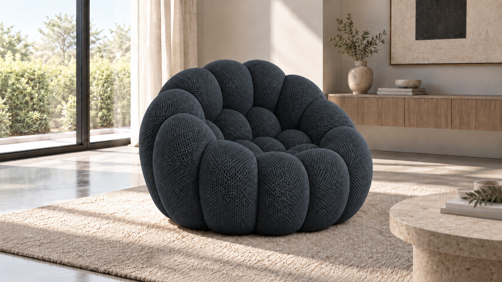 Fauteuil Bleu Foncé Compressé | Bolo