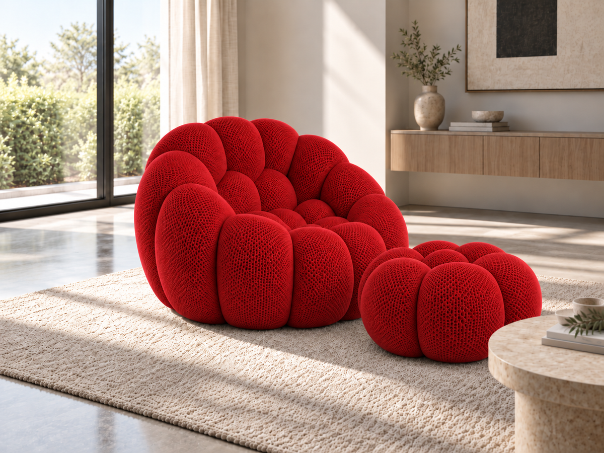Fauteuil Rouge Compressé | Bolo