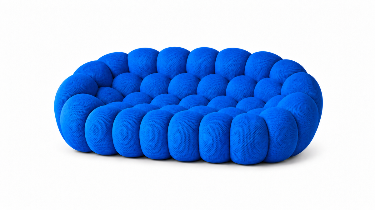 Canapé 2 Places Bleu 190 cm Compressé | Bolo
