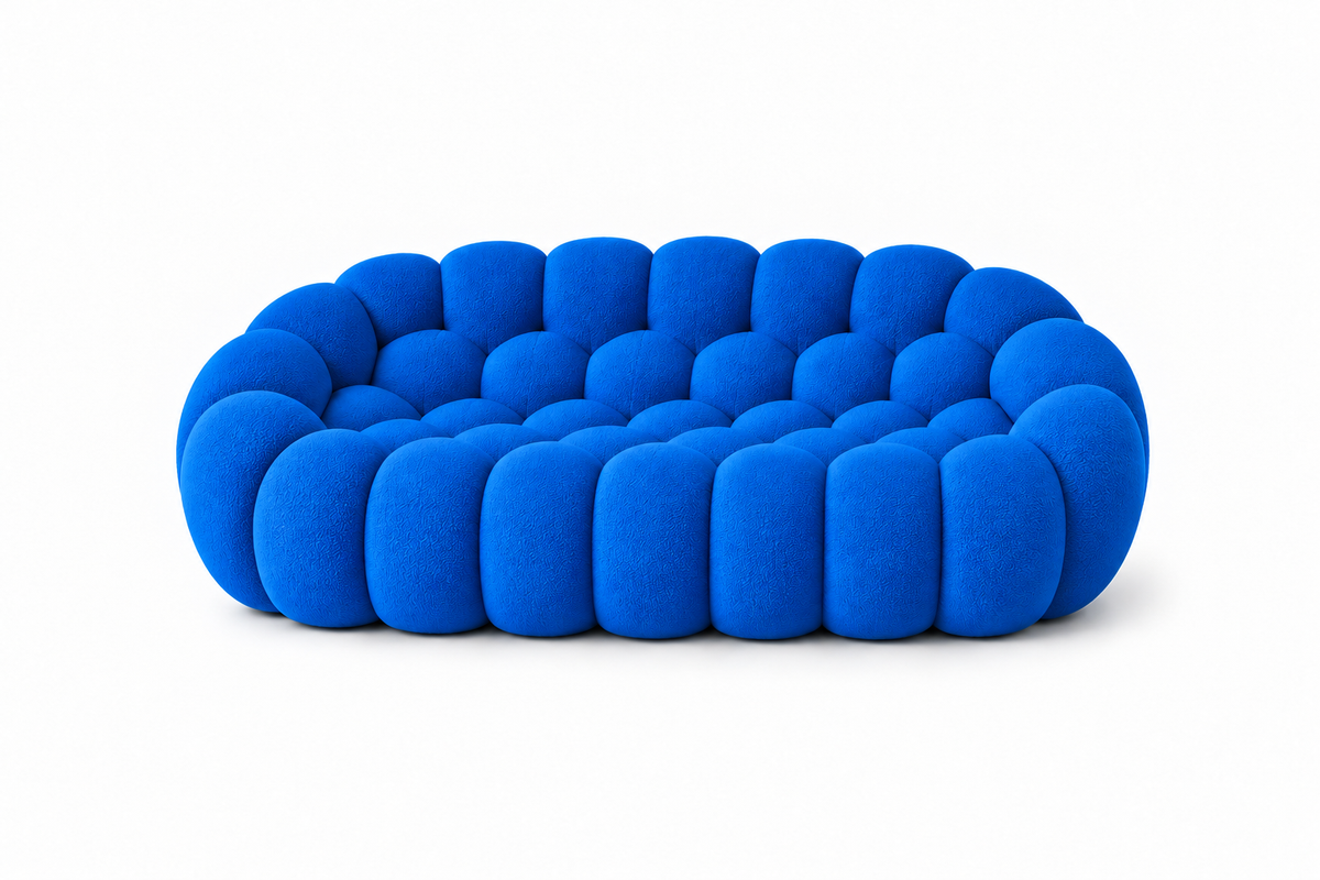 Canapé 3 Places Bleu 240 cm Compressé | Bolo